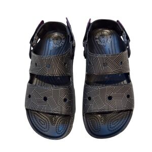 Crocs Black Panther Wakanda Forever Sandals‎ Purple Accents Mens 8 Women 10